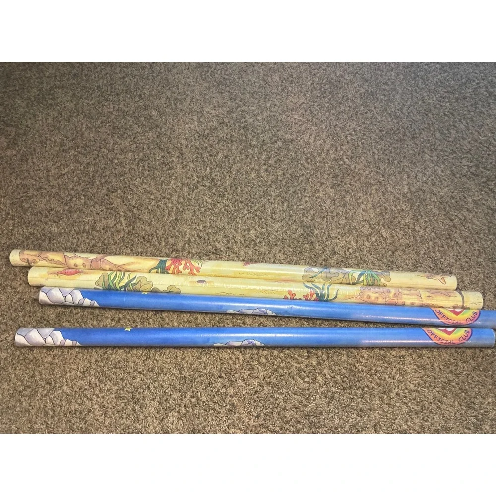 4 New Vtg Ty Beanie Babies Official Club Wrapping paper rolls Christmas birthday